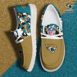 Jacksonville Jaguars Football H-D Canvas Loafer Shoes Custom Your Name, Sport Shoes For Fan, Fan Gifts EHIVM-04031614N