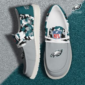 Philadelphia Eagles Football H-D Canvas Loafer Shoes Custom Your Name, Sport Shoes For Fan, Fan Gifts EHIVM-04031614N