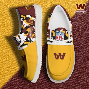 Washington Commanders Football H-D Canvas Loafer Shoes Custom Your Name, Sport Shoes For Fan, Fan Gifts EHIVM-04031614N
