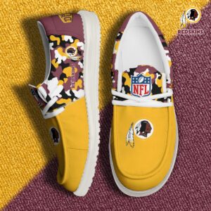 Washington Redskins Football H-D Canvas Loafer Shoes Custom Your Name, Sport Shoes For Fan, Fan Gifts EHIVM-04031614N