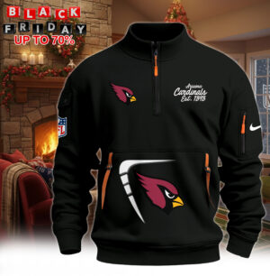 Hot New 2026 Arizona Cardinals Half-Zip Pullover – Black Winter Edition