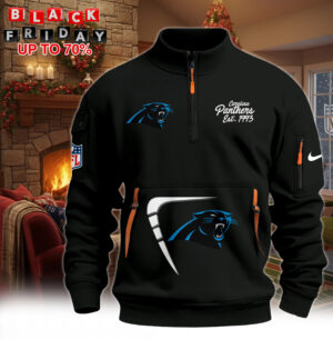 Hot New 2026 Carolina Panthers Half-Zip Pullover – Black Winter Edition