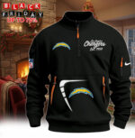 Hot New 2026 Los Angeles Chargers Half-Zip Pullover – Black Winter Edition