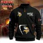 Hot New 2026 Minnesota Vikings Half-Zip Pullover – Black Winter Edition