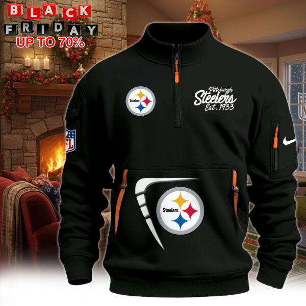 Hot New 2026 Pittsburgh Steelers Half-Zip Pullover – Black Winter Edition