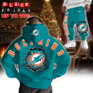 Miami Dolphins 3D Breakthrough Hoodie+Joggers Set