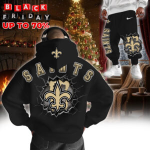 New Orleans Saints 3D Breakthrough Hoodie+Joggers Set