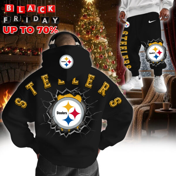 Pittsburgh Steelers 3D Breakthrough Hoodie+Joggers Set