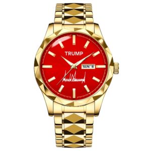 TRUMP Watch 2025 – Gold Case, Red Dia – Luxury Men’s Watch