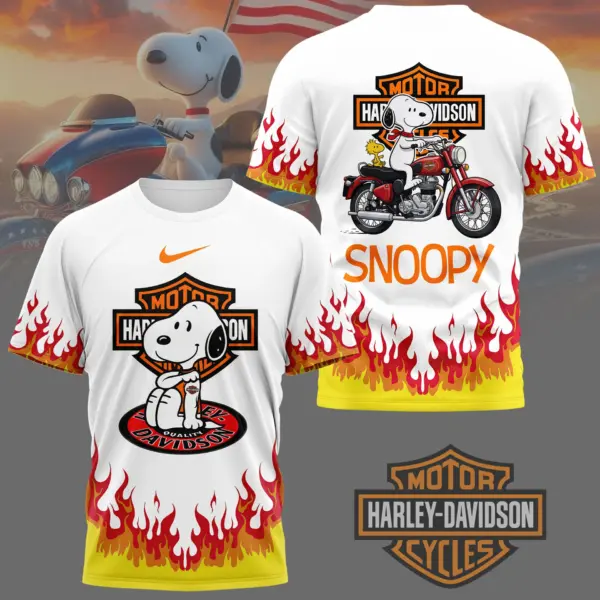 Snoopy Motorcycle 3D Shirt