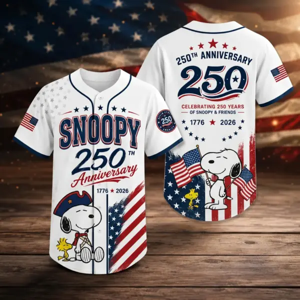 Snoopy 250 Years of America Baseball Jersey