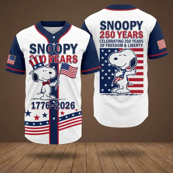 Snoopy 250 Years of America Baseball Jersey