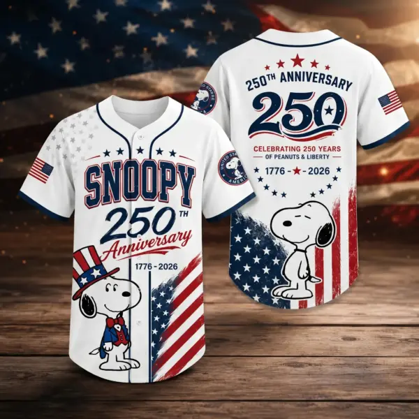 Snoopy 250 Years of America Baseball Jersey