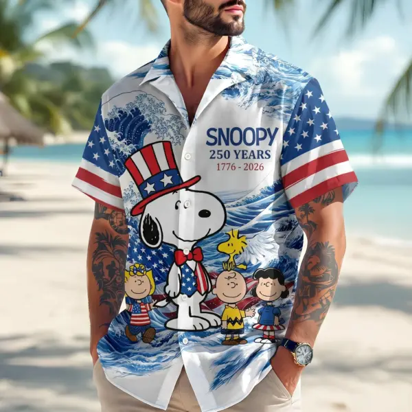 Snoopy 250 Years of America Hawaiian Shirt