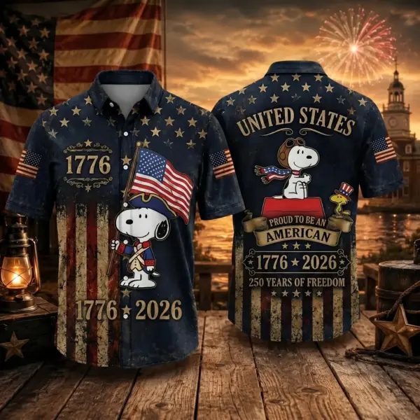 Snoopy 250 Years of America Hawaiian Shirt