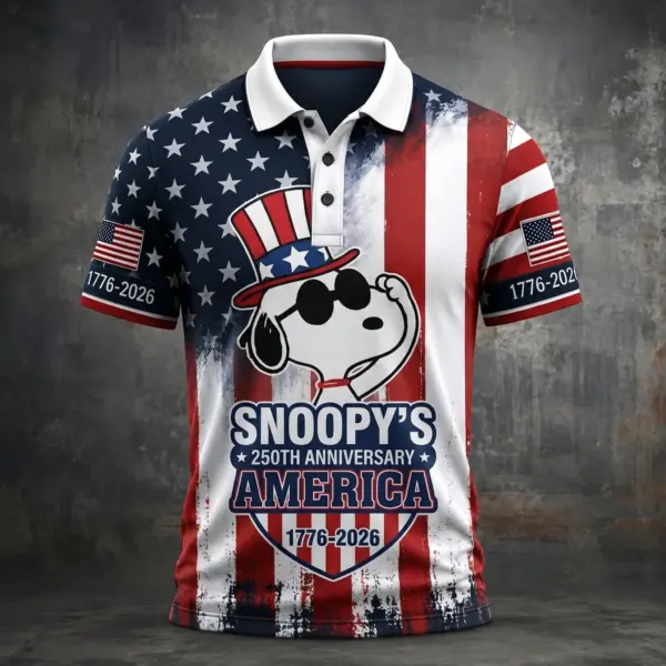 Snoopy 250 Years of America Polo Shirt