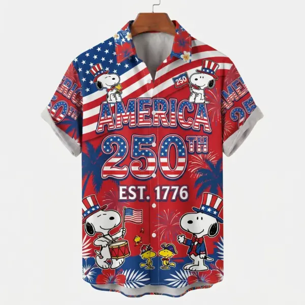 Snoopy 250 Years of America Hawaiian Shirt