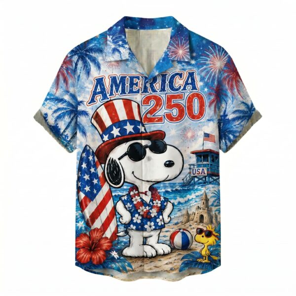 Snoopy 250 Years Of Freedom Hawaiian Shirt