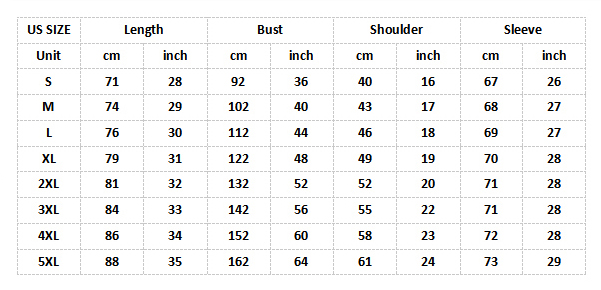 Fremantle Dockers Winter Fleece Jacket size chart