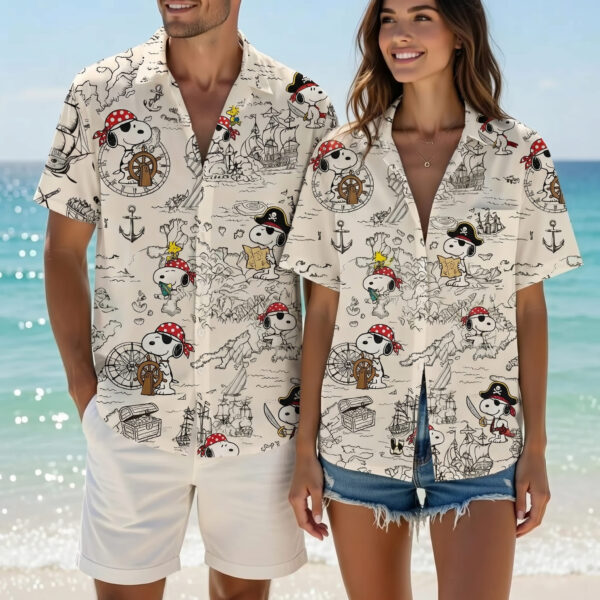 Snoopy Pirate Hawaiian Shirt