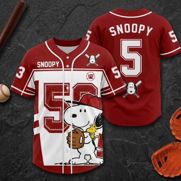 Personalized Snoopy Baseball Jersey
