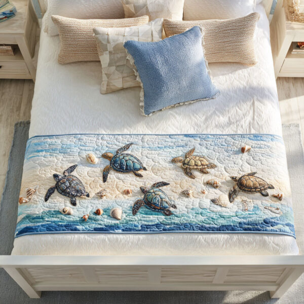 Seaside Serene Quilted Bed Runner