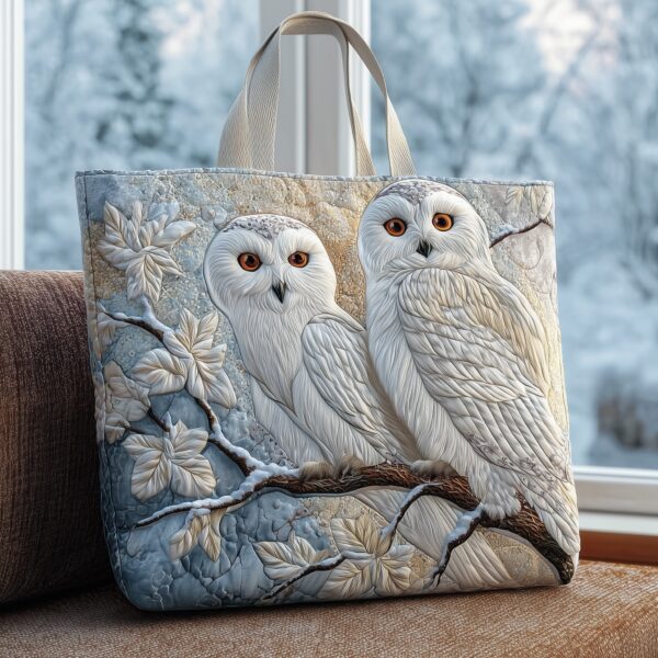 Yuletide Birds Quilted Tote Bag