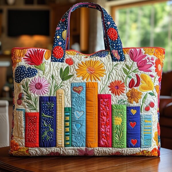 Bookworm Quilted Tote Bag II
