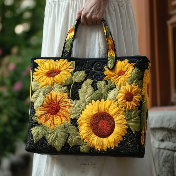 Sunflower Quilted Tote Bag II