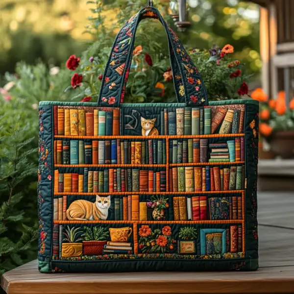 Garden Tales Quilted Tote Bag