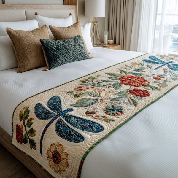 Glistening Flight Quilted Bed Runner