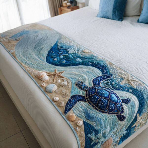Sandy Steps Quilted Bed Runner