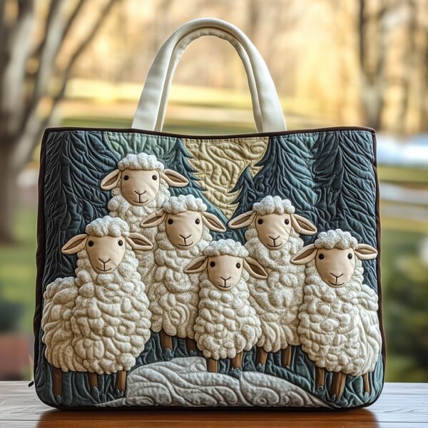 Sheep Heaven Quilted Tote Bag