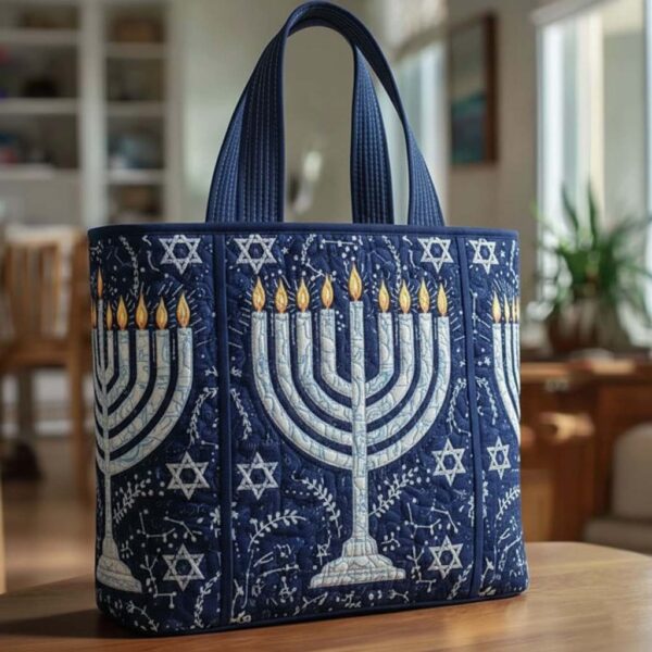 Hanukkah Quilted Tote Bag