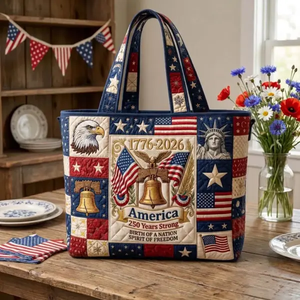 Heritage Emblem Quilted Tote Bag