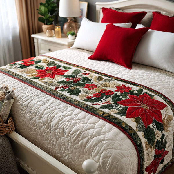 Jingle Berry Bliss Quilted Bed Runner