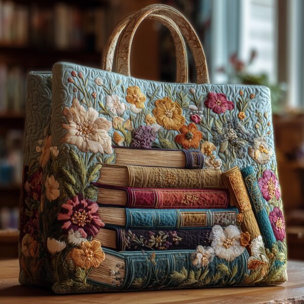 Book Haven Quilted Tote Bag
