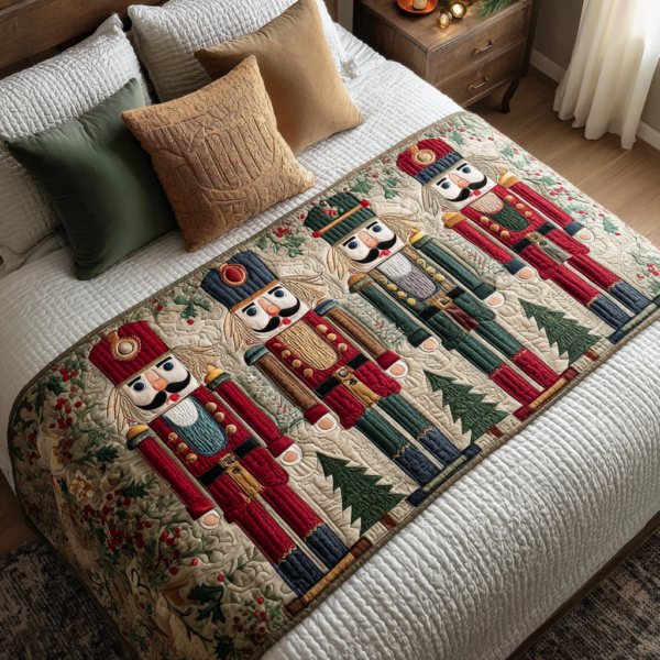 Holiday Parade Quilted Bed Runner