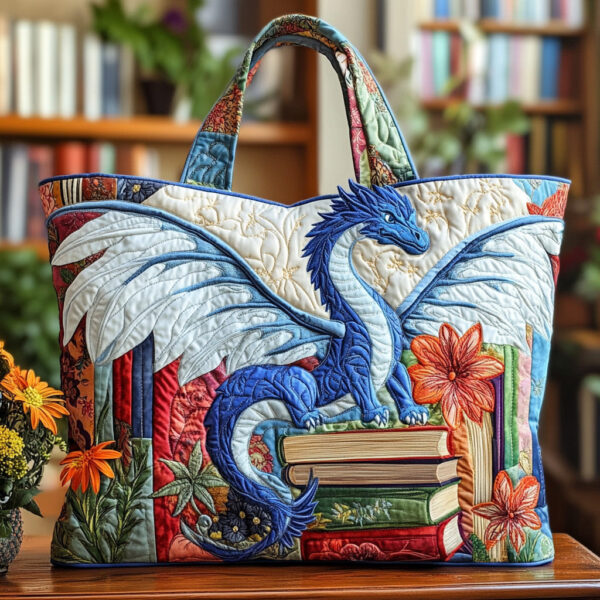 Dragon Quilted Tote Bag III