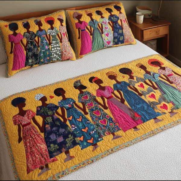 Devine Root Quilted Bed Runner