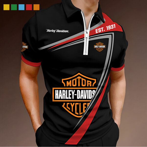 Harley Davidson Zipper Polo