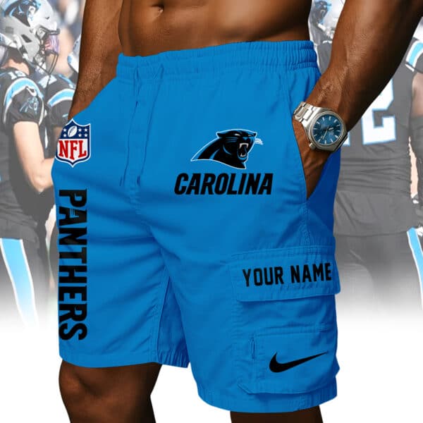 Carolina Panthers Men's 2-in-1 Athletic Shorts