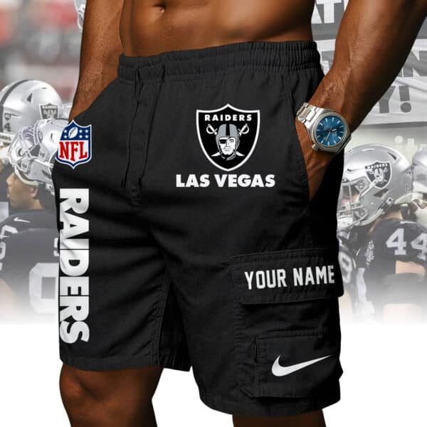Las Vegas Raiders Men's 2-in-1 Athletic Shorts