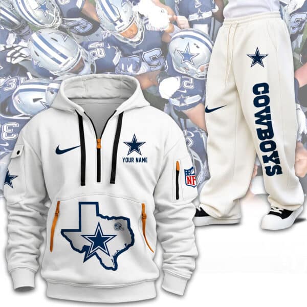 Dallas Cowboys Quarter-Zip Hoodie and Pants Set