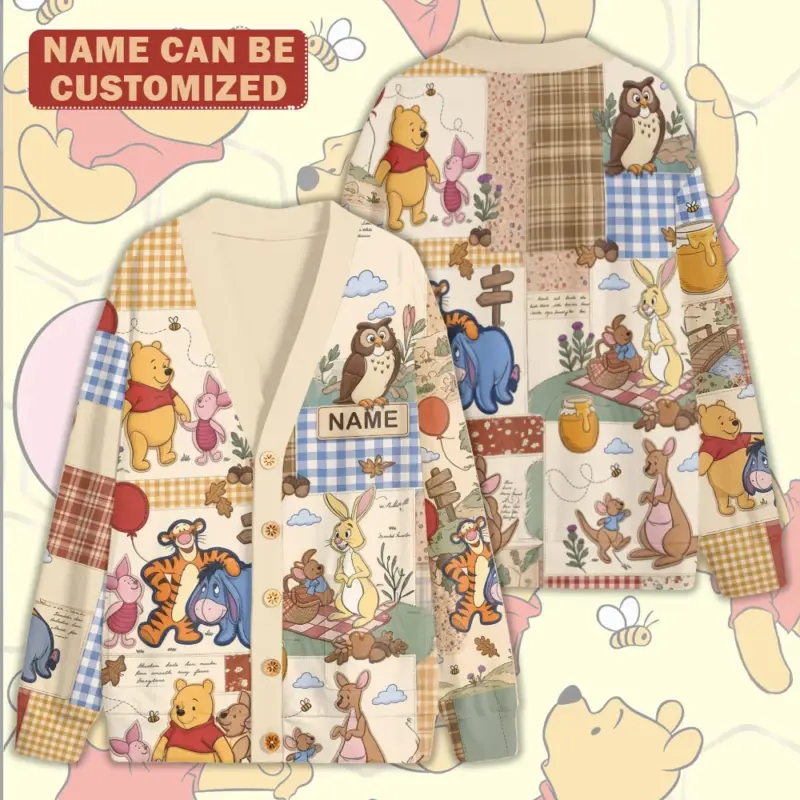 Personalized-Winnie-the-Pooh-V-NECK-CARDIGAN-TMTHU9318.webp
