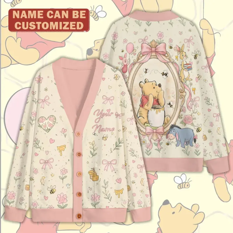 Personalized-Winnie-the-Pooh-V-NECK-CARDIGAN-TMTHU9509.webp