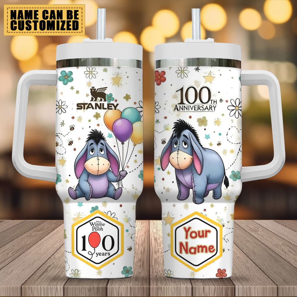 Personalized Winnie-the-Pooh x Eeyore 100th Anniversary 40oz Tumbler