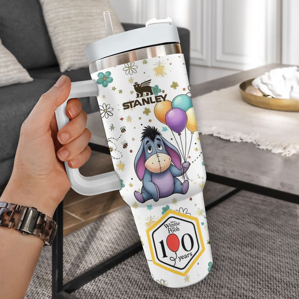 Personalized Winnie-the-Pooh x Eeyore 100th Anniversary 40oz Tumbler - Image 2