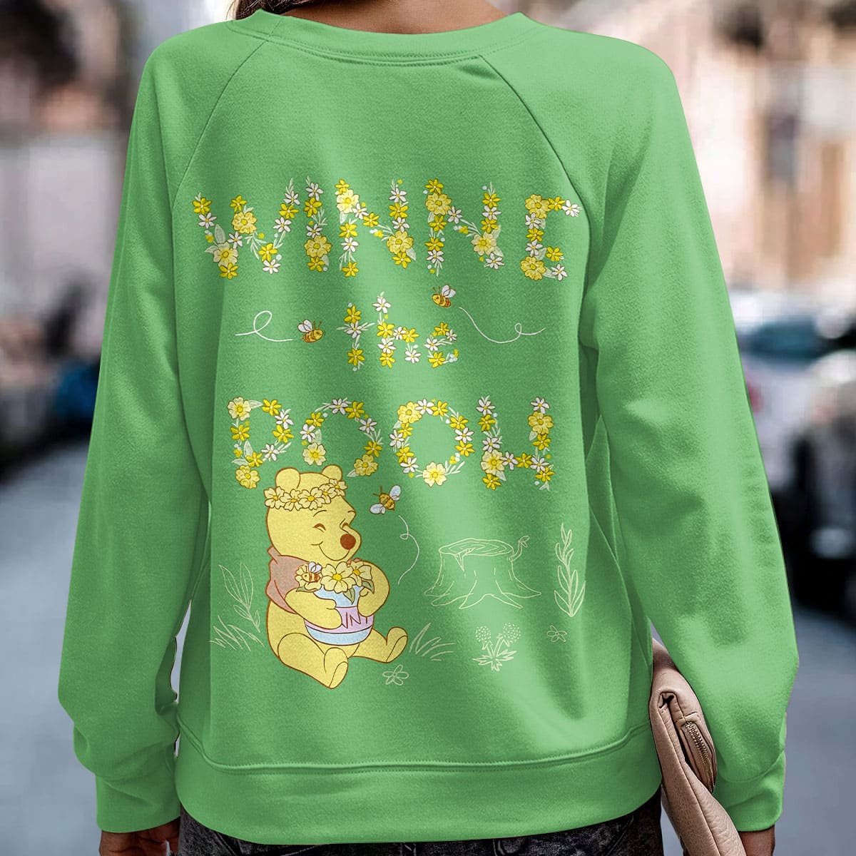 Winnie-the-Pooh 100th Anniversary Round Neck Raglan Sleeve Sweatshirt XIII - Image 3