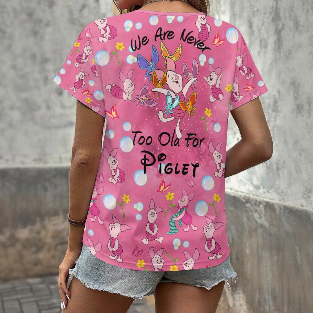 Winnie-the-Pooh 100th Anniversary 3D Women’s V-Neck T-Shirt VI - Image 3